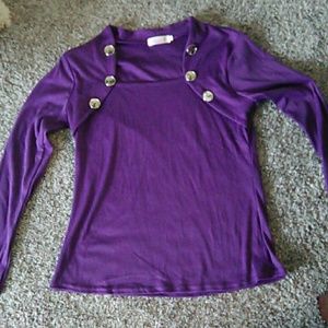 Purple long sleeve top